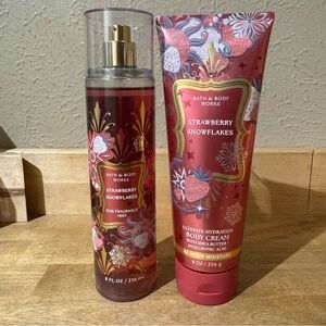 NWT Strawberry Snowflakes Hydration Cream and Fragrance Mist Bundle